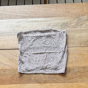 American Eagle Outfitters Leopard Print Crop tube Top